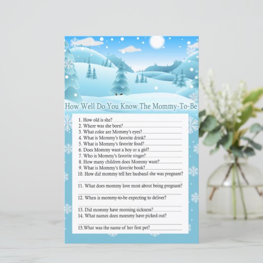 Sneeuwbos hoe goed weet je het spel? (Staand voorkant)