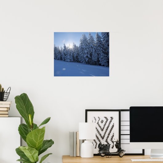 sneeuwbos in de berg poster (Thuiskantoor)