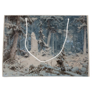 Sneeuwbos in de winter (door Andreas Achenbach) Groot Cadeauzakje