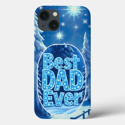 Sneeuwbos iPhone Hoesje Beste Papa Ooit (Achterkant)