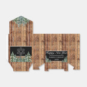 Sneeuwbos Landelijk Gelukkig Nieuwjaar Logo Sneeuw Bedankdoosjes (Uitgevouwen)