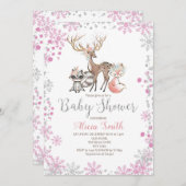 Sneeuwbos meisje baby shower uitnodiging (Voorkant / Achterkant)