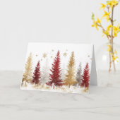 Sneeuwbos met gouden en zilveren bomen kaart (Gele Bloem)