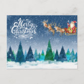 Sneeuwbos met vrolijk kerstfeest en Sinterklaas in Feestdagenkaart (Voorkant)