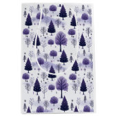 Sneeuwbos Paarse Kerstmis Medium Cadeauzakje (Voorkant)