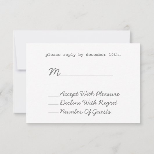 Sneeuwbos Rode Winterbruiloft RSVP (Achterkant)