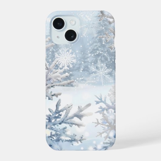 Sneeuwbos Sereniteit Hoesje iPhone 15 Case (Achterkant)