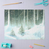 Sneeuwbos Winter Kerstlandschap Decoupage Tissuepapier (Craft)