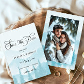 Sneeuwbos Winter Wedding Foto Save The Date