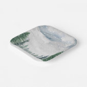 Sneeuwbos Winter Wonderland Baby Shower Feest Papieren Bordje (Gebogen)