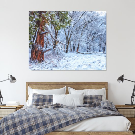 sneeuwbosscène canvas afdruk (Insitu (Slaapkamer))