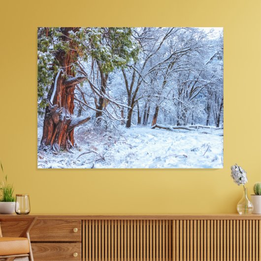 sneeuwbosscène canvas afdruk (Insitu (Woonkamer))