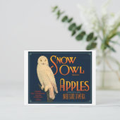 Sneeuwbrek Apples  Krat Label Briefkaart (Staand voorkant)