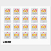Sneeuwbril Vierkante Sticker (Vel)