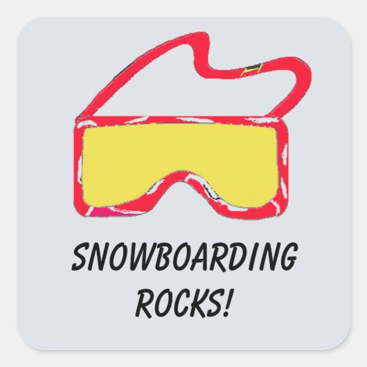 Sneeuwbril Vierkante Sticker (Voorkant)