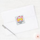 Sneeuwbril Vierkante Sticker (Envelop)
