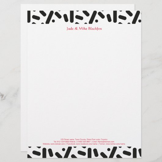 Sneeuwbroodjes Briefpapier en geschenken Briefhoofd Ontwerp (Voorkant / Achterkant)