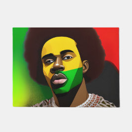 Sneeuwbruh Winter Black King Melanin Juneteenth Ma Deurmat