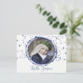 Sneeuwbubbels met kerstfoto's Briefkaart (Staand voorkant)