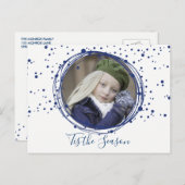 Sneeuwbubbels met kerstfoto's Briefkaart (Voorkant / Achterkant)