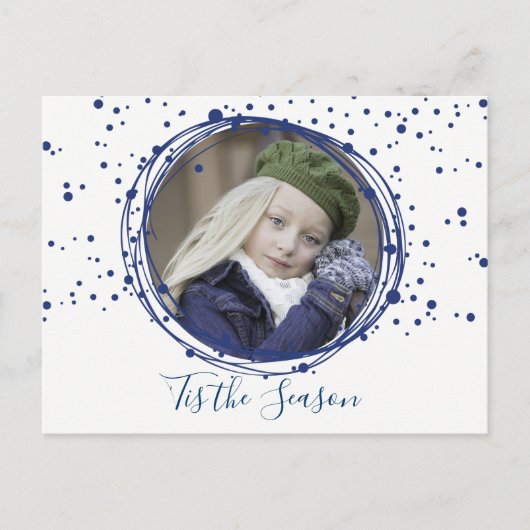 Sneeuwbubbels met kerstfoto's Briefkaart (Voorkant)