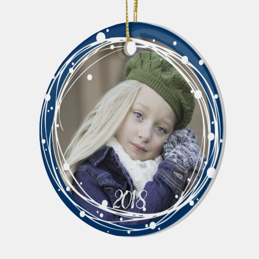 Sneeuwbubbels met kerstmis Ornament (Links)