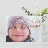 Sneeuwbubeles feestdag voor fijne kerst feestdagenkaart (Staand voorkant)