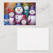 Sneeuwbudget mini Kerstmis Notitiekaartje (Voorkant / Achterkant)