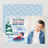 Sneeuwbuien Birthday Party Slopes Snow Photo Kaart (Voorkant / Achterkant)