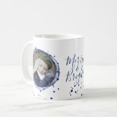 Sneeuwbuien kerstmis met Mok voor feestdag (Voorkant links)