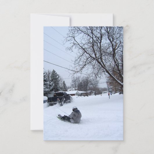 Sneeuwbuis. Winterplezier. Kaart (Voorkant)