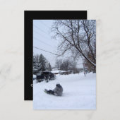 Sneeuwbuis. Winterplezier. Kaart (Voorkant / Achterkant)