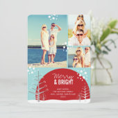 Sneeuwbuisjes Sterren Sliday-fotokaart Feestdagenkaart (Staand voorkant)