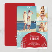 Sneeuwbuisjes Sterren Sliday-fotokaart Feestdagenkaart (Voorkant / Achterkant)