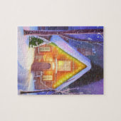 SNEEUWCABINE KUNST KERSTMIS LEGPUZZEL (Horizontaal)