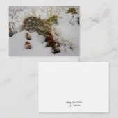 sneeuwcactus-vakantiekaart notitiekaartje (Voorkant / Achterkant)
