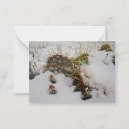 sneeuwcactus-vakantiekaart notitiekaartje