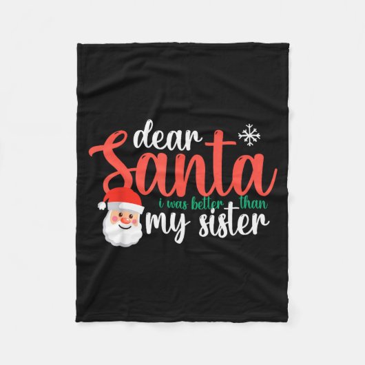 Sneeuwclaus Kerst Meneer kerstman Ik was beter dan Fleece Deken (Voorkant)