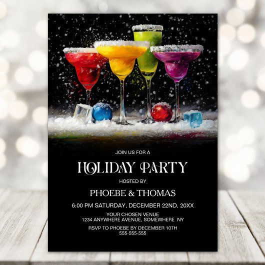 Sneeuwcocktails Kerstfeest Kaart