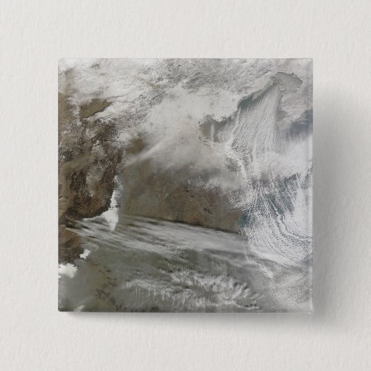 Sneeuwcover omcirkels Bo Hai Vierkante Button 5,1 Cm (Voorkant)