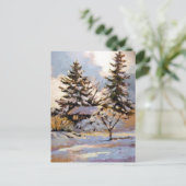 Sneeuwd in briefkaart (Staand voorkant)
