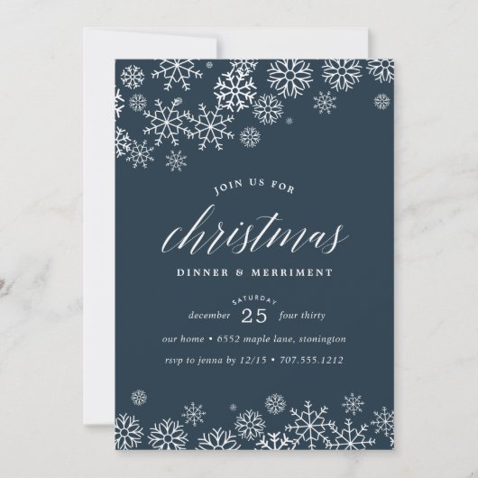 Sneeuwd in | Uitnodiging voor kerstmis (Voorkant)