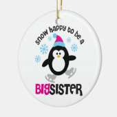 Sneeuwd om een grote zuster te worden keramisch ornament (Links)