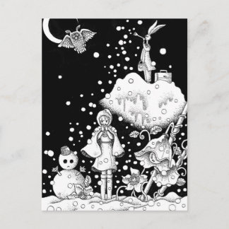 sneeuwdag briefkaart