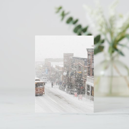 sneeuwdag briefkaart (Staand voorkant)