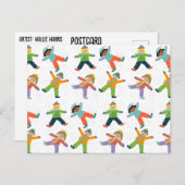 sneeuwdag briefkaart (Voorkant / Achterkant)