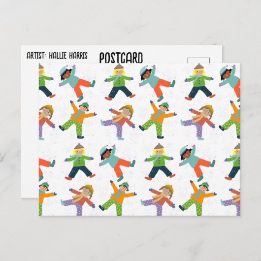 sneeuwdag briefkaart (Voorkant / Achterkant)