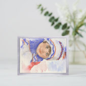 sneeuwdag briefkaart (Staand voorkant)