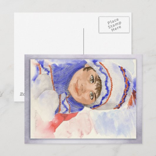 sneeuwdag briefkaart (Voorkant / Achterkant)