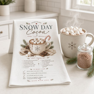 Sneeuwdag Cacaomengsel Recept Kerstmis Theedoek